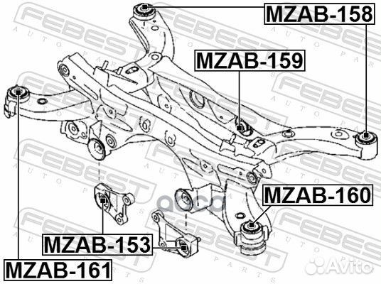 Сайлентблок задней балки mazda CX-5 KE 2011-201