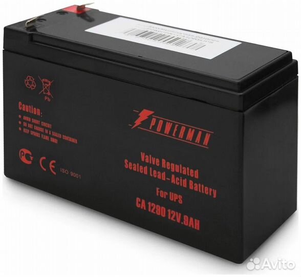 Аккумулятор для ибп Powerman CA1290 Battery 12V/9A