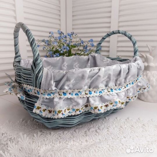 Плетеные корзинки из бумажной лозы