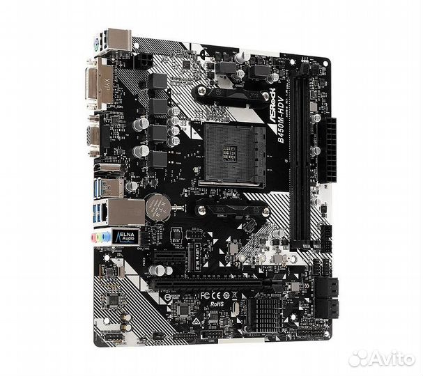 Материнская плата Asrock B450M-HDV R4.0 Soc-AM4 AM