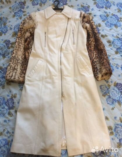 Плащ кожаный