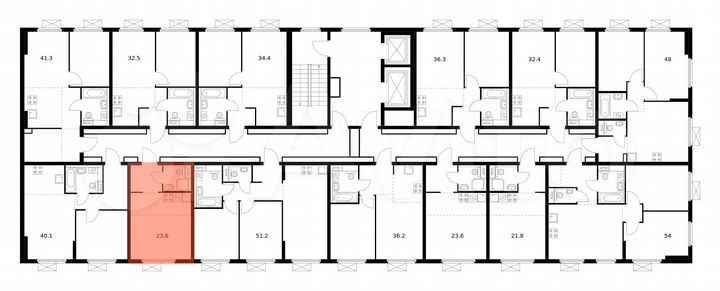 Квартира-студия, 23,6 м², 11/17 эт.