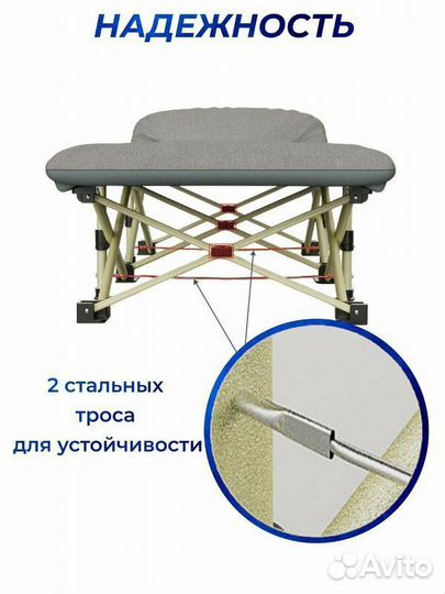 Раскладушка кровать с встроенным матрасом