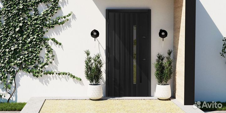 Дверь входная с терморазрывом и стеклом