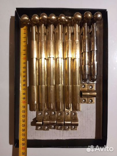 Дверные ручки. Латунь - стекло