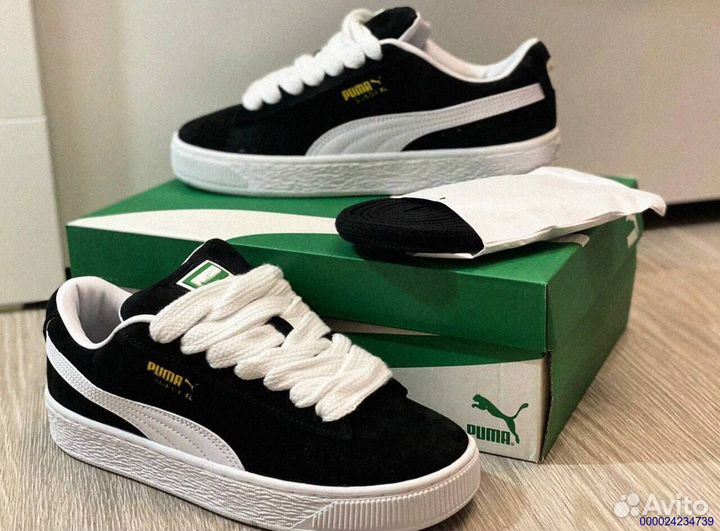 Кроссовки мужские Puma Suede XL “Black White “