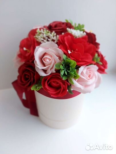 Букеты из мыльных цветов на 8 марта