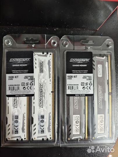 Оперативная память ddr4 Crucial ballistix 32 gb