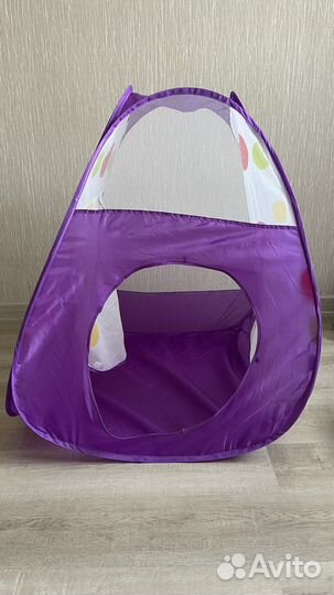 Палатка детская игровая домик с 3 в 1 с шарами