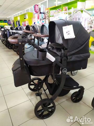 Коляска 3 в 1 Экокожа