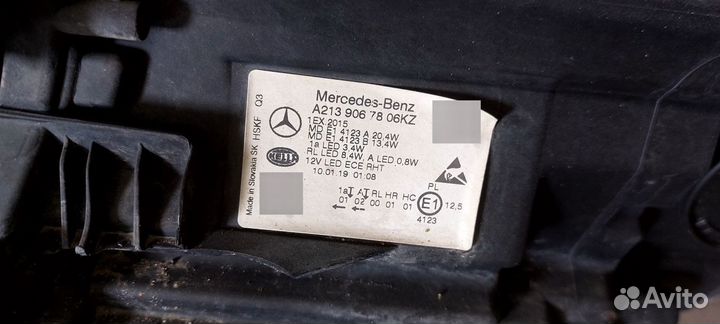 Фары на mercedes Е 213