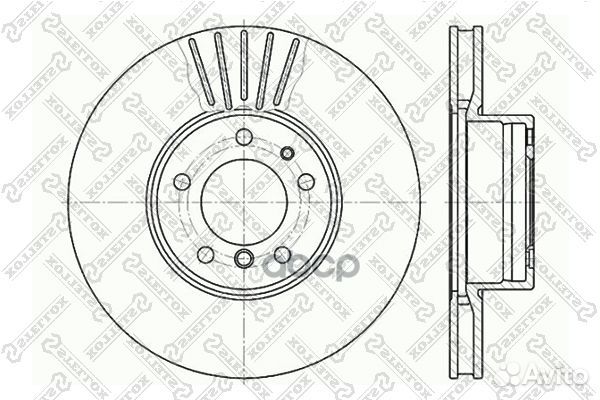 6020-1532V-SX диск тормозной передний BMW E38