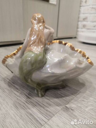 Ваза-статуэтка русалка и дельфин
