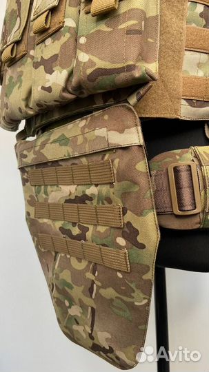 Бронежилет штурмовой с шеей и плечами мультикам