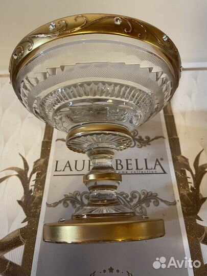 Фруктовница Чехия.Bohemia на ножке хрусталь