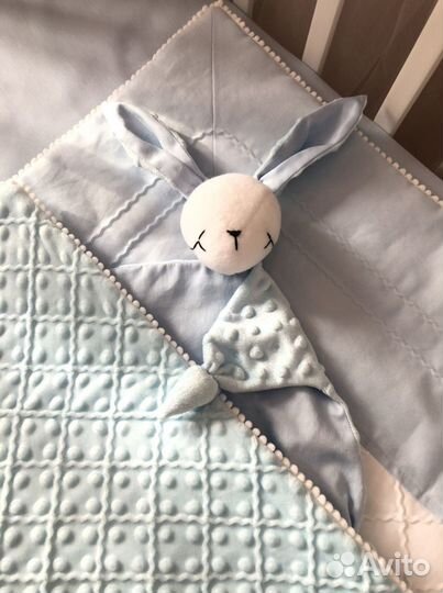 Игрушка зайка комфортер, первая игрушка, мягкая
