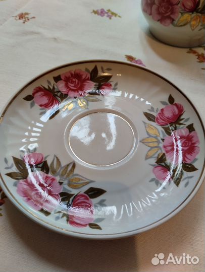 Сервиз чайный Розы Рига винтаж
