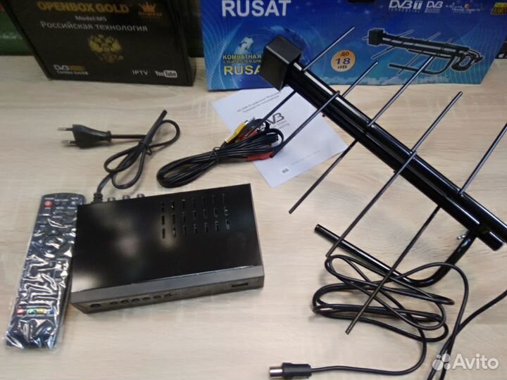Комплект Цифрового тв: Приставка+Антенна, новый