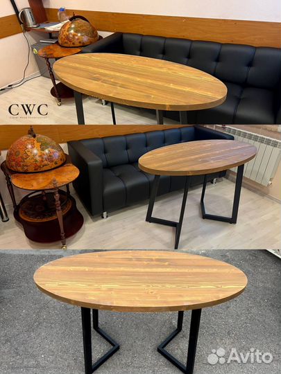 Стол лофт из массива дерева под заказ