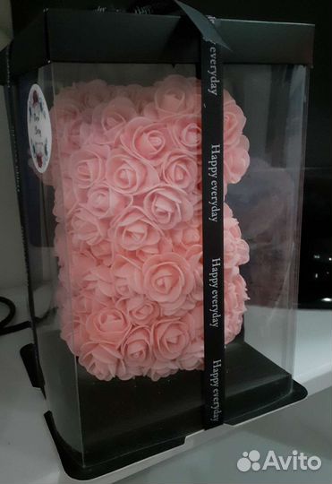 Мишка из розочек