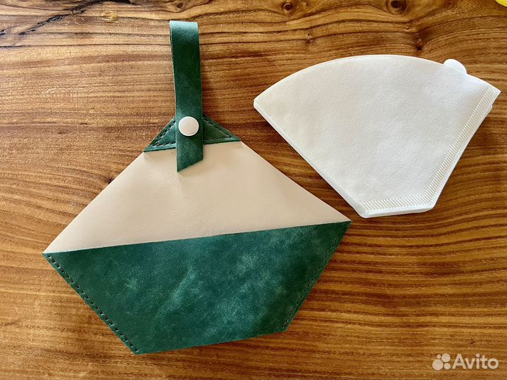 Держатель чехол для хранения фильтров кофе из кожи