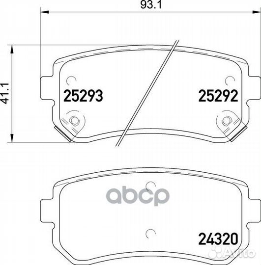 Колодки тормозные дисковые зад NP6069 nissh