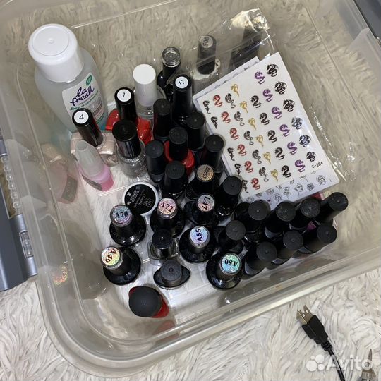 Набор для маникюра с лампой