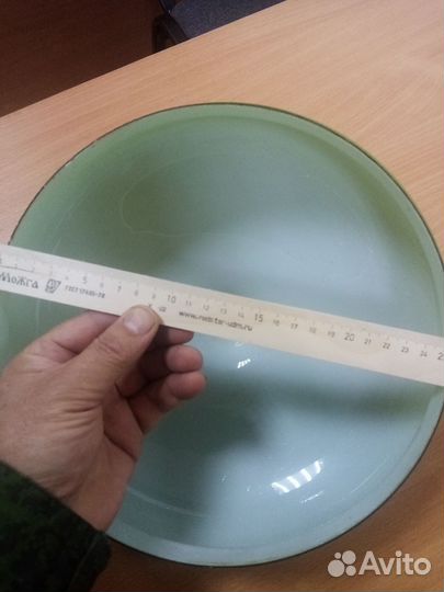 Зеленый плафон на лампу СССР