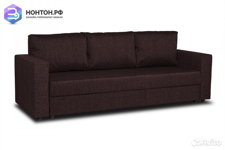 Диван еврокнижка Торонто коричневый