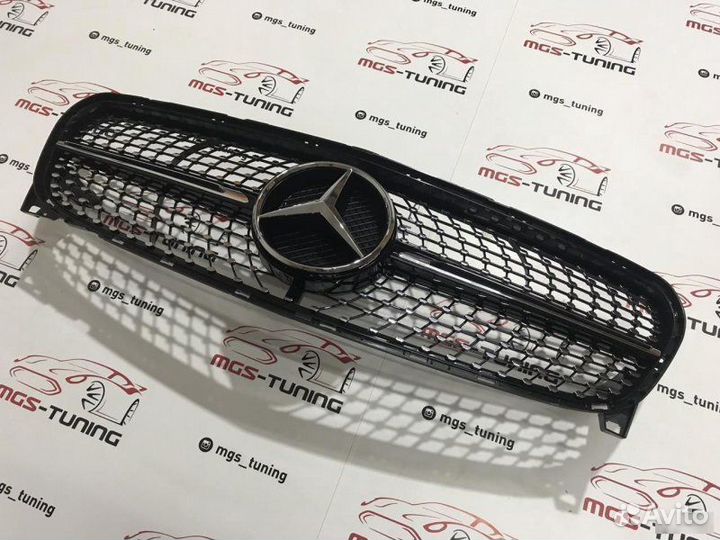 Решетка на Mercedes GLA Diamond Black 16+