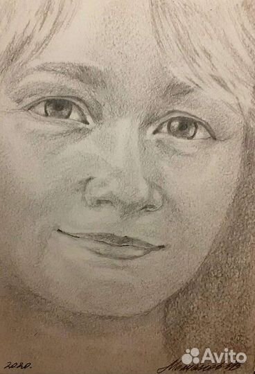 Портрет по фото карандашом