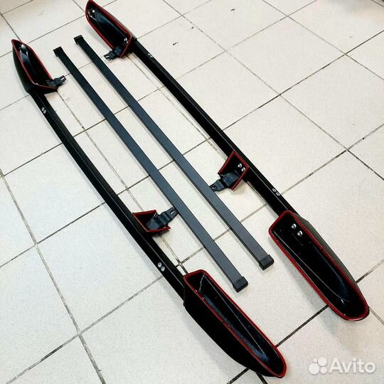 Рейлинги Нива Шевроле, Трэвел с багажником чёрные