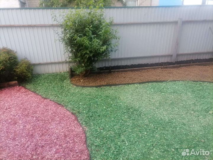 Щепа крашеная,мульча 50литров