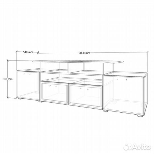 Тв-тумба Твист 8-951e белый под тв телевизор
