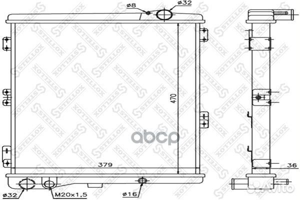 10-25080-SX радиатор системы охлаждения Audi 8