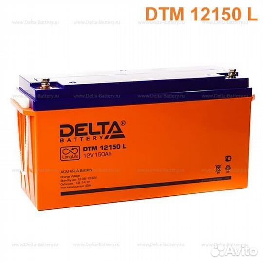 Батарея аккумуляторная Delta DTM 12150 L