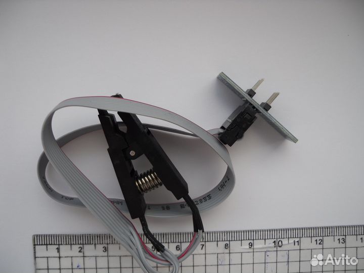 USB Программатор CH341A + клипса SOP8 (прищепка)