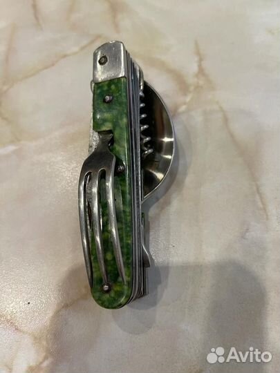 Складной набор, вилка ложка штопор сср