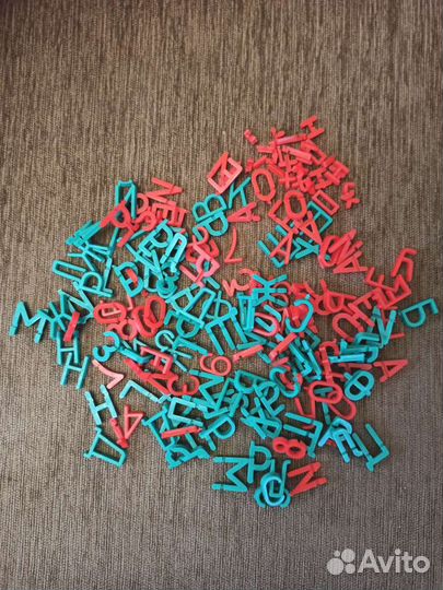 Кубики деревянные, алфавит пластмассовый