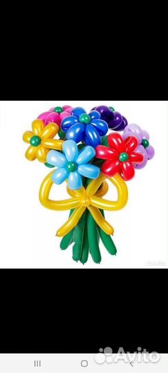 Ромашки, фигуры из воздушных шаров