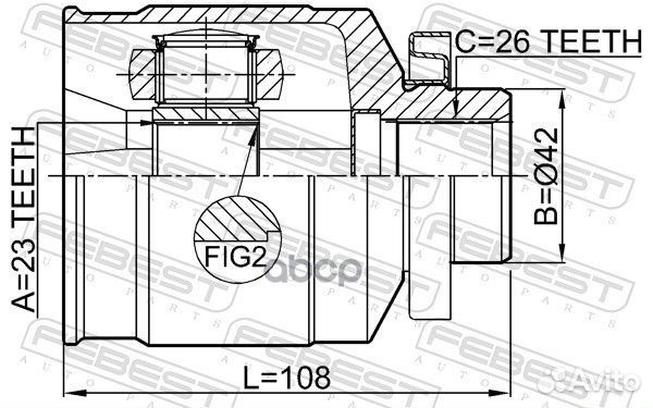 ШРУС внутренний правый к-кт Hyundai IX35/Tucson