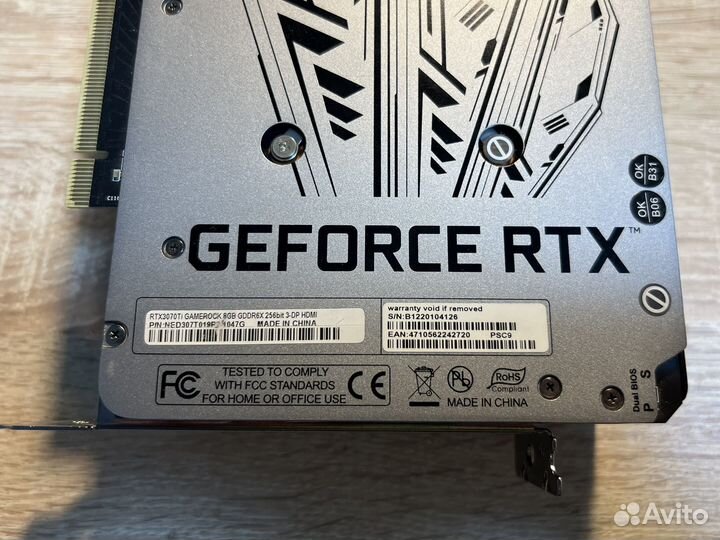 Palit GameRock RTX 3070 Ti 8Gb