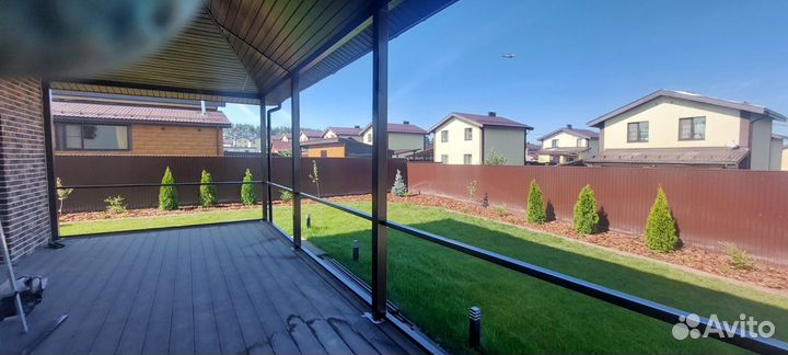 Остекление коттеджа беседки веранды бани крыльца