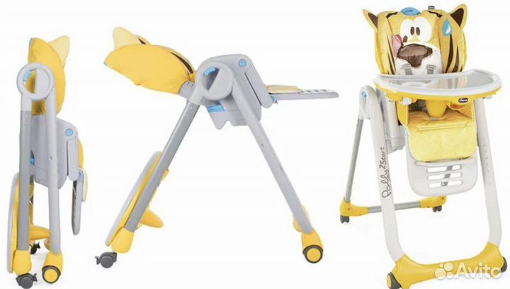 Стульчик для кормления chicco polly