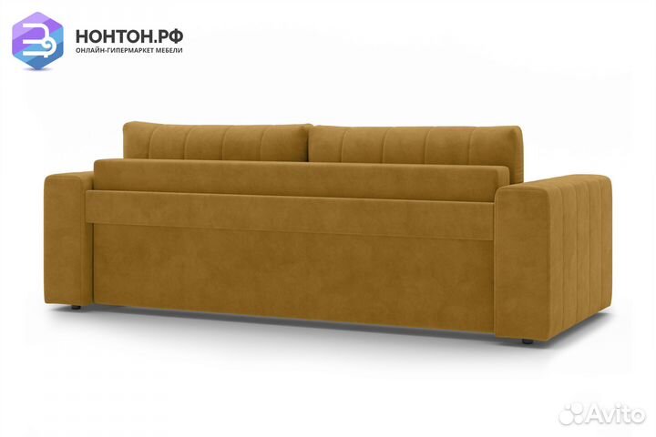 Диван еврокнижка Малибу горчичный