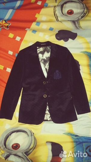 Велюровый детский пиджак