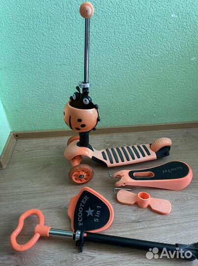 Самокат детский 3х колесный бу