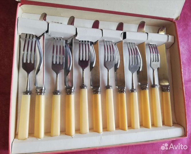 Ножи столовые СССР, подарочный набор