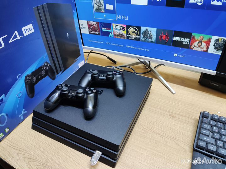 Sony playstation 4 pro 9.00 прошитая+ топ игры