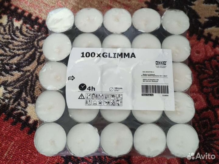 Набор свечей Насыпная IKEA x 0,38 см, 100шт